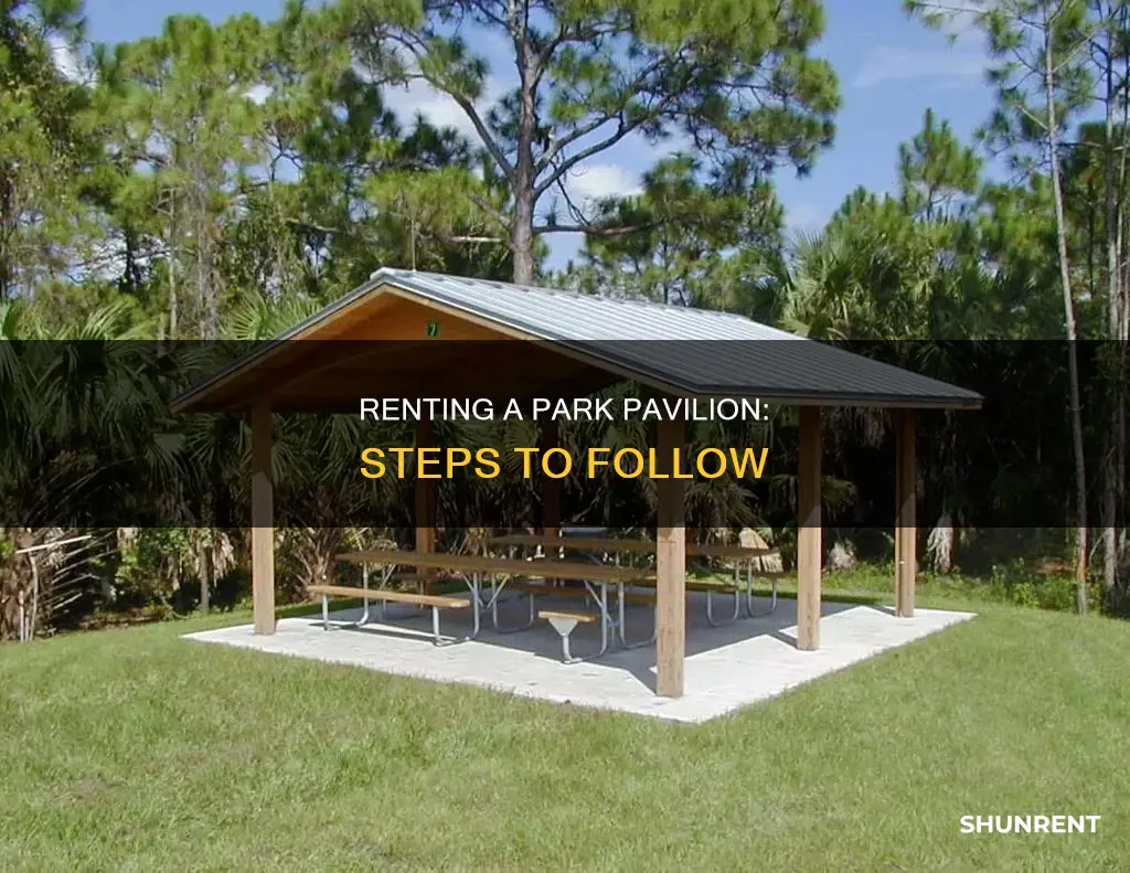 how to rent a pavilion at a park