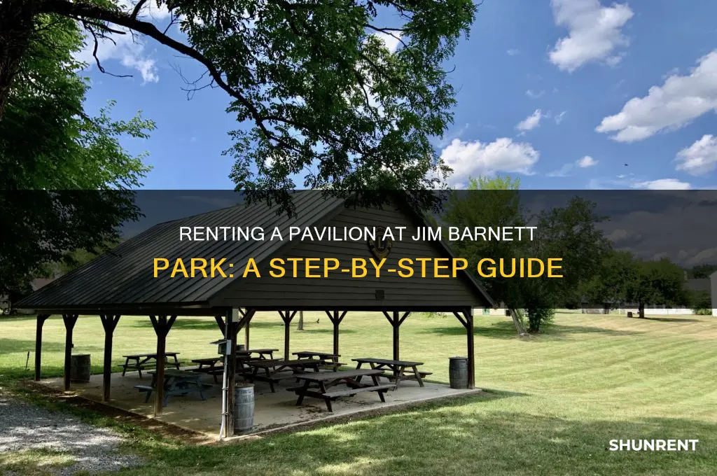 how to rent a pavilion at jim barnett park