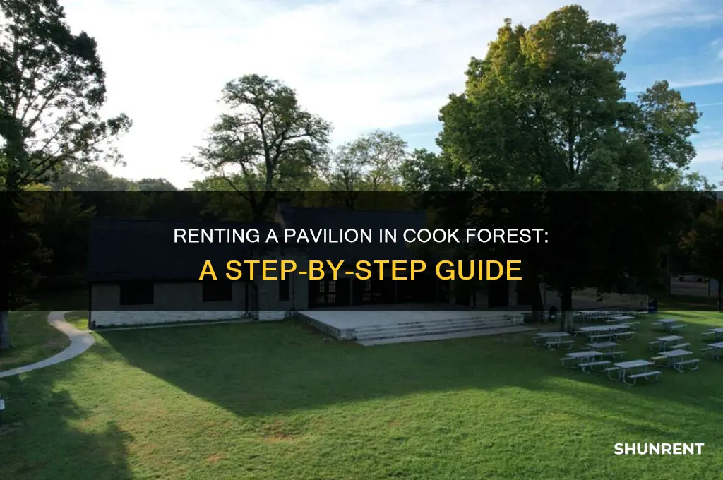 how to rent a pavilion cooks forest