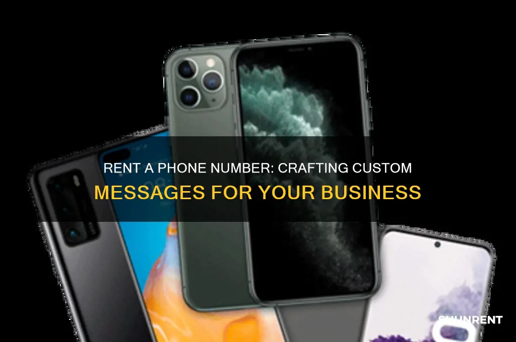 how to rent a phone number custom message