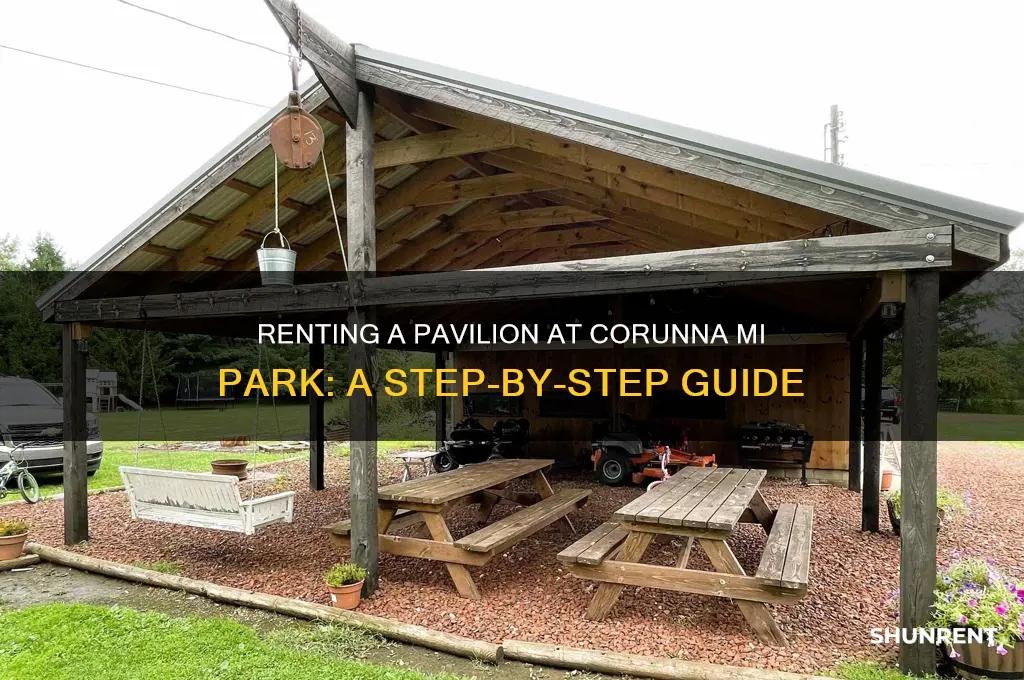 how to rent a pillvillon at corunna mi park