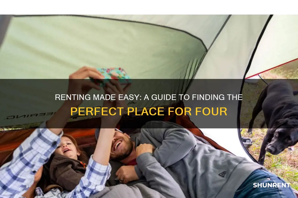 how to rent a place for 4 lrople