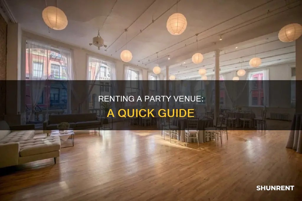 how to rent a place for a party