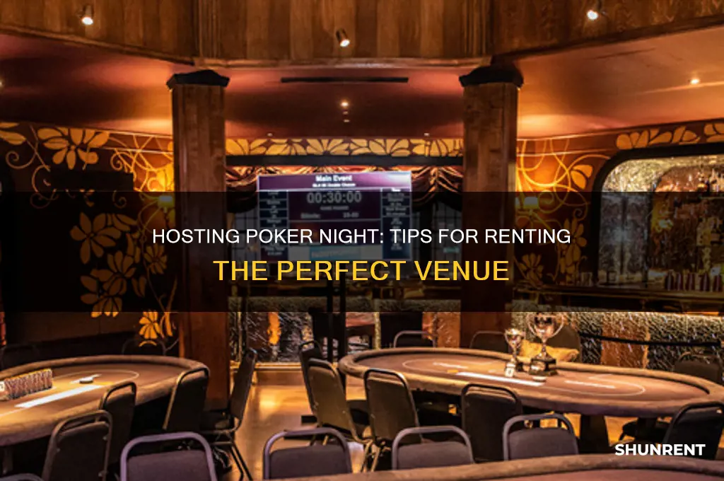how to rent a place for poker night