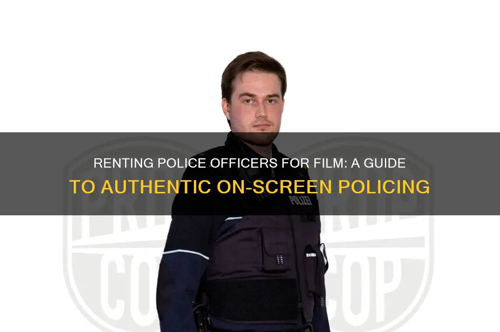 how to rent a police officer to record a film