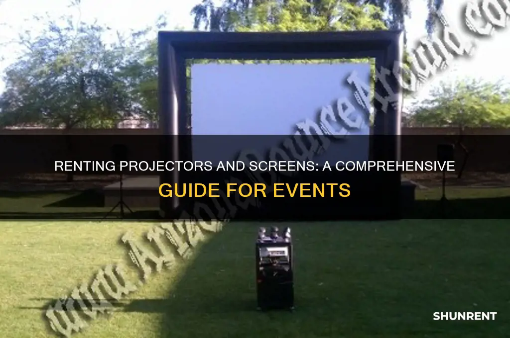 how to rent a projector and screen