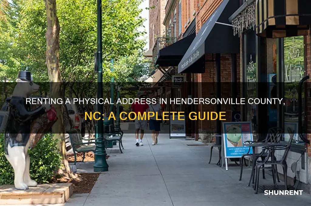 how to rent a pysical address in hendersonville county nc