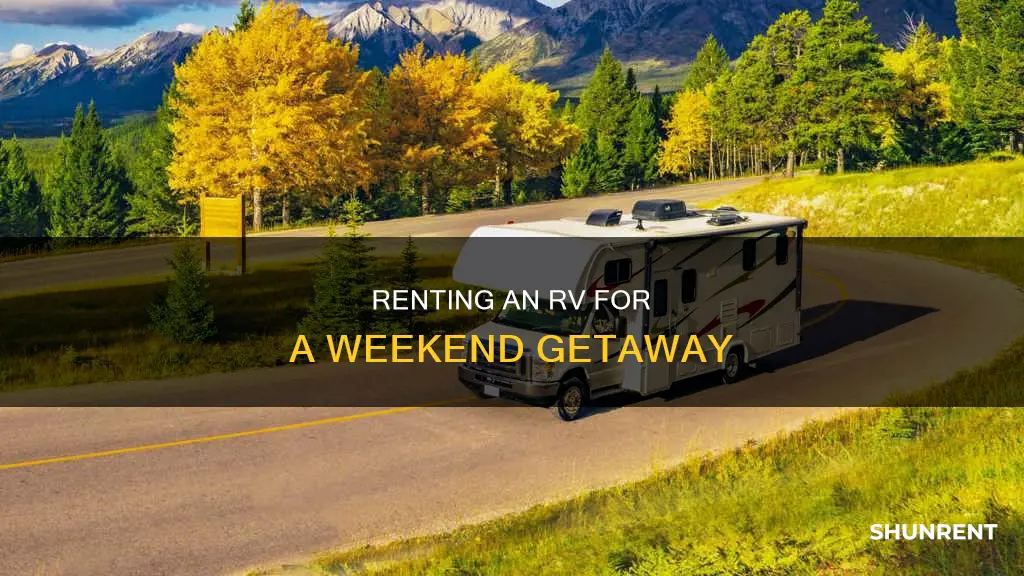 how to rent a rv for the weekend