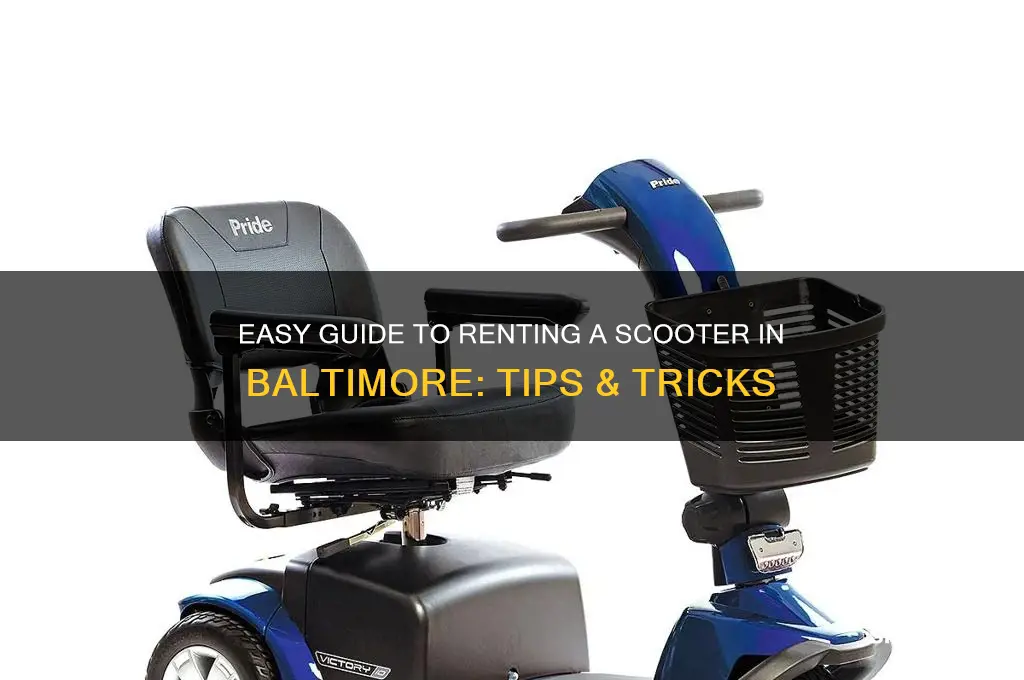 how to rent a scooter in baltimore