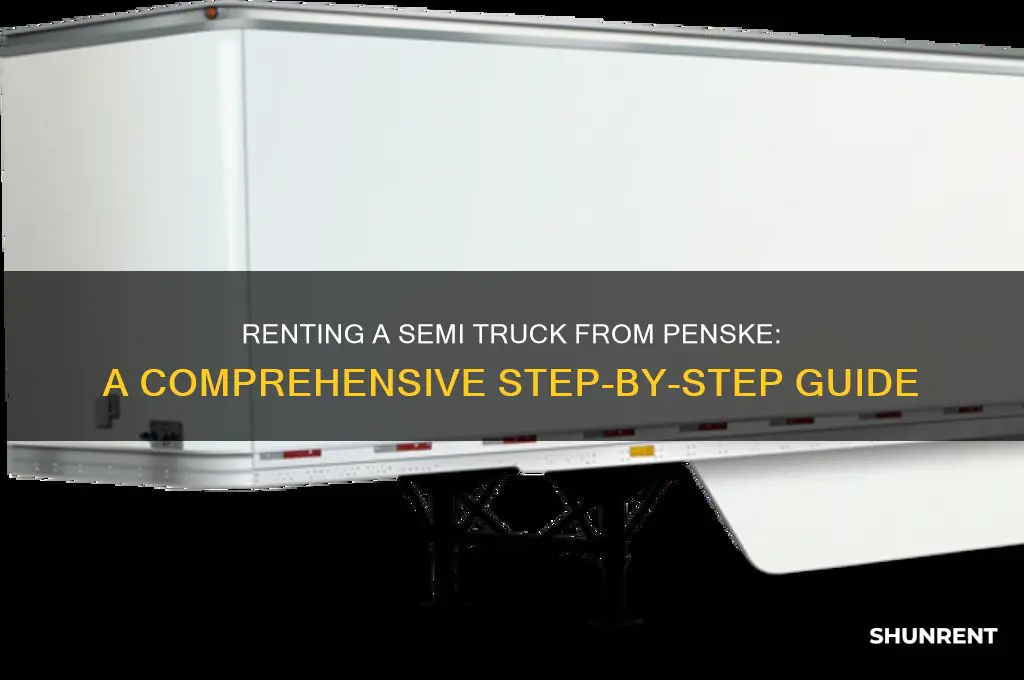 how to rent a semi truck from penske