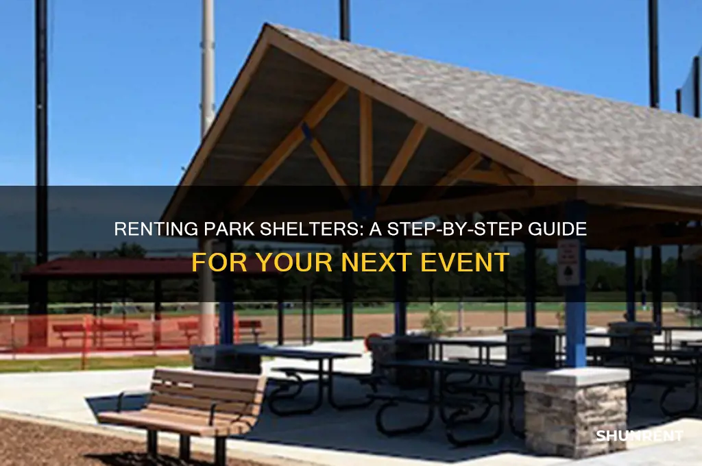 how to rent a shelter at a park