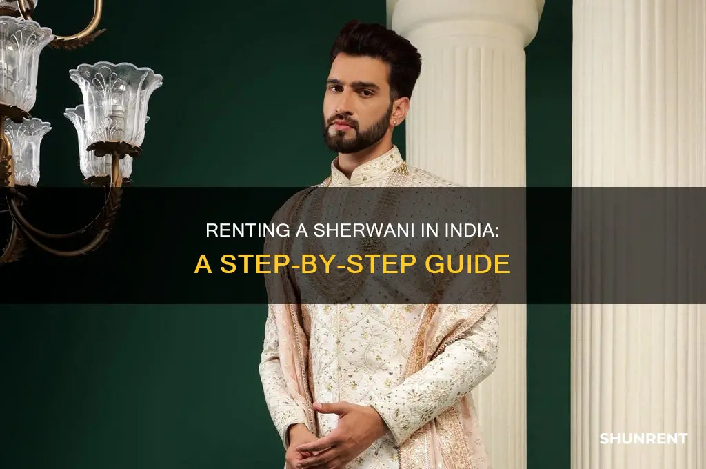 how to rent a sherwani in india