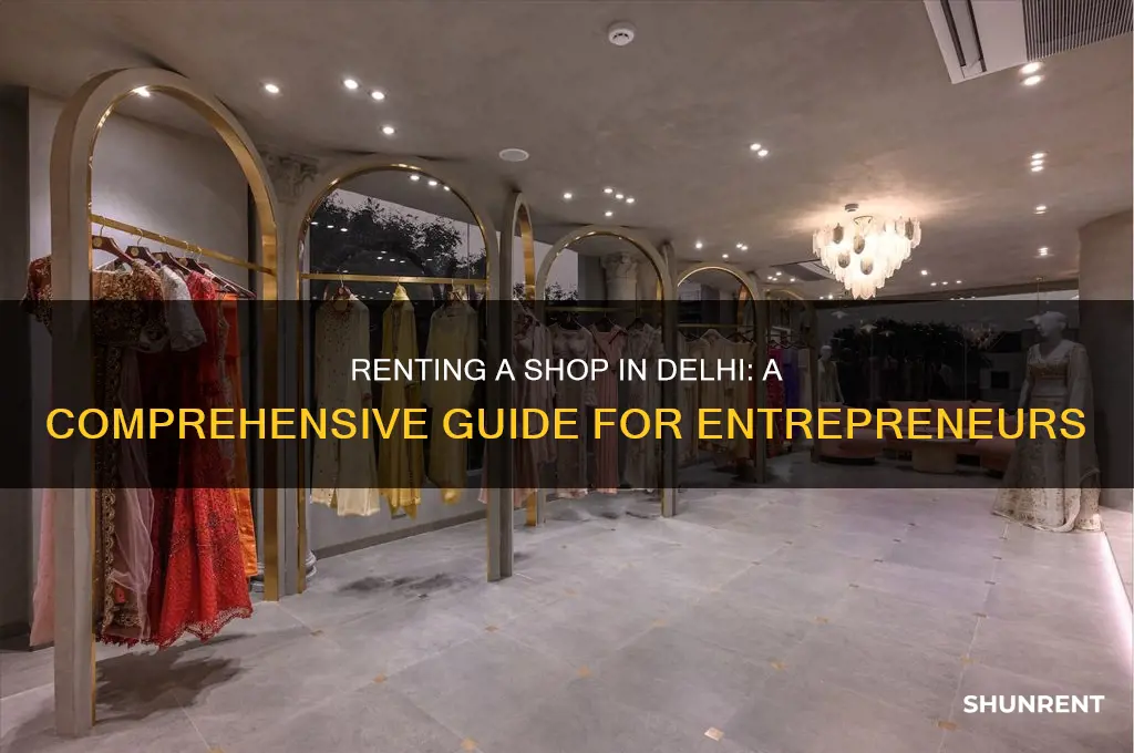 how to rent a shop in delhi