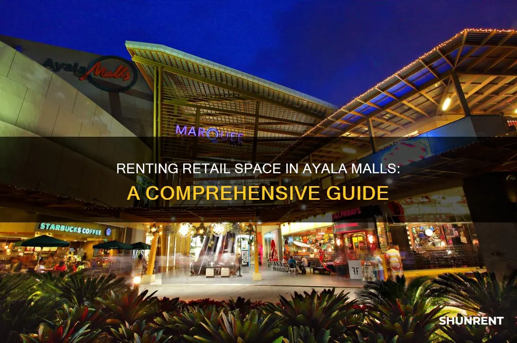 how to rent a space in ayala malls