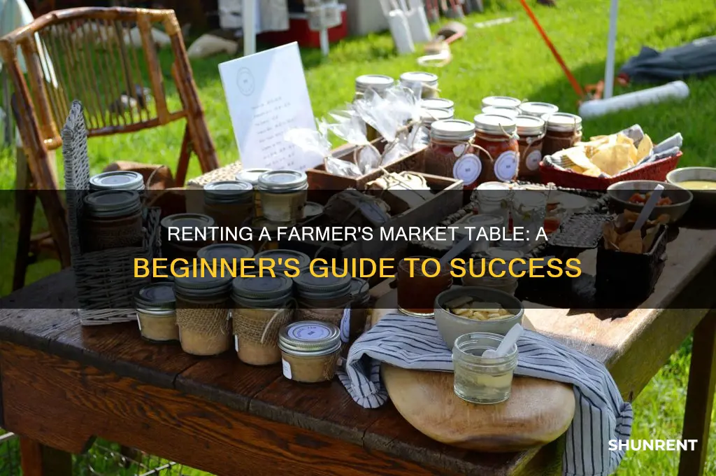 how to rent a table at a farmer