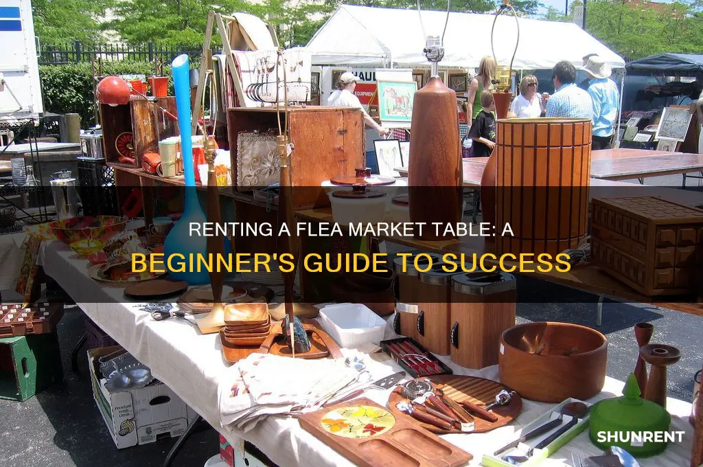 how to rent a table at a flea market