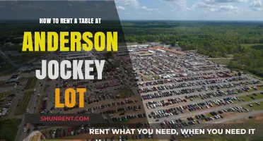 Renting a Table at Anderson Jockey Lot: A Step-by-Step Guide
