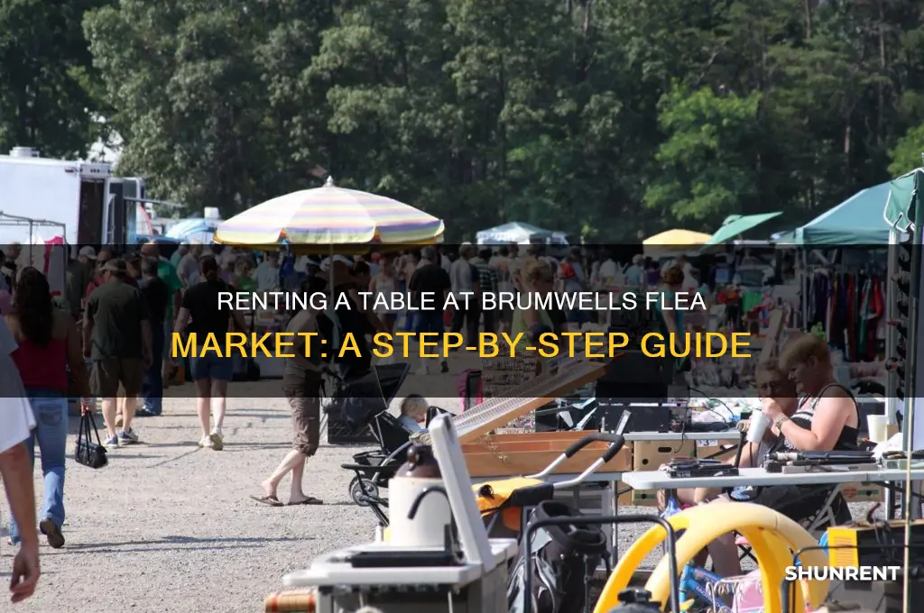 how to rent a table at brumwells flea market