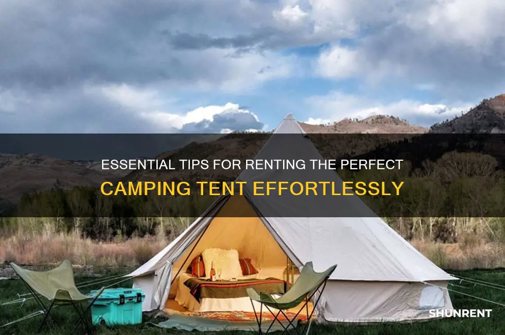 how to rent a tent for camping