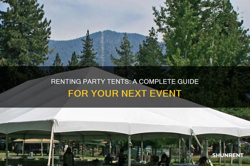 how to rent a tent for parties