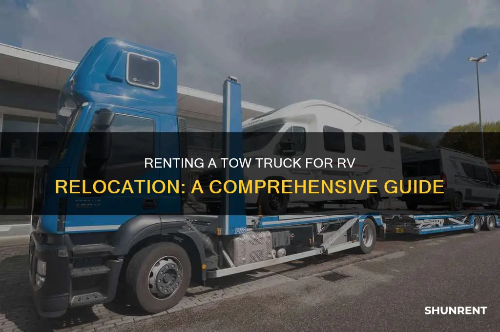 how to rent a tow truck to move an rv