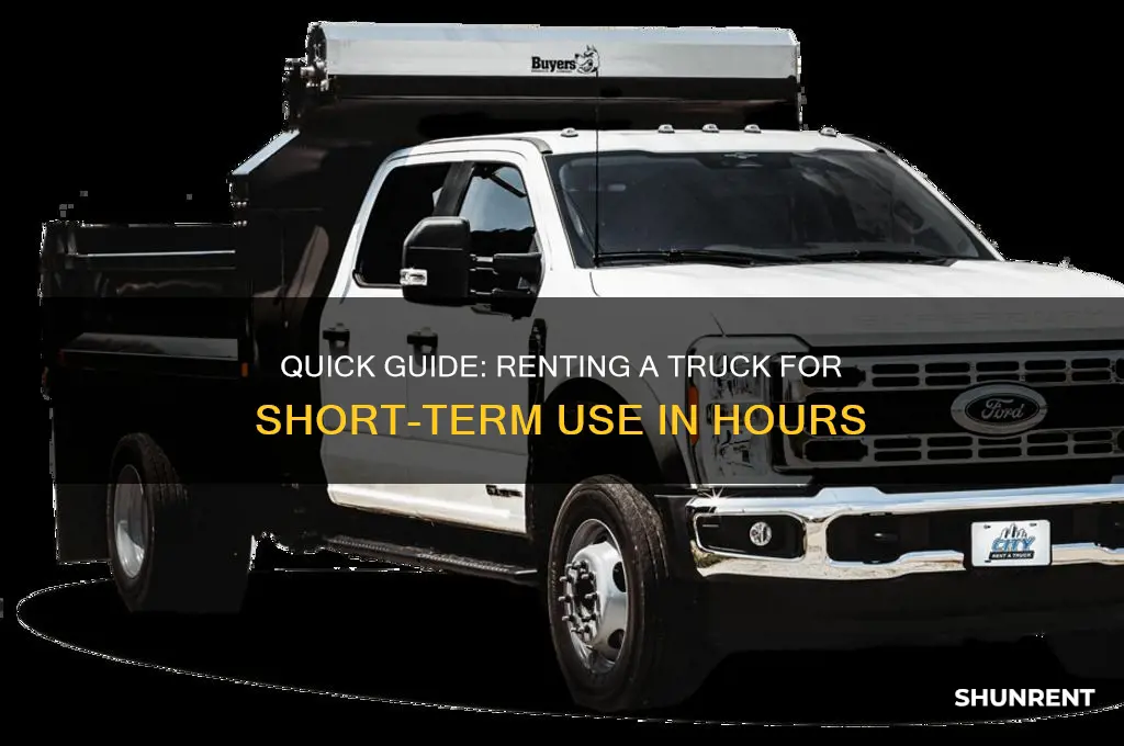 how to rent a truck for a few hours