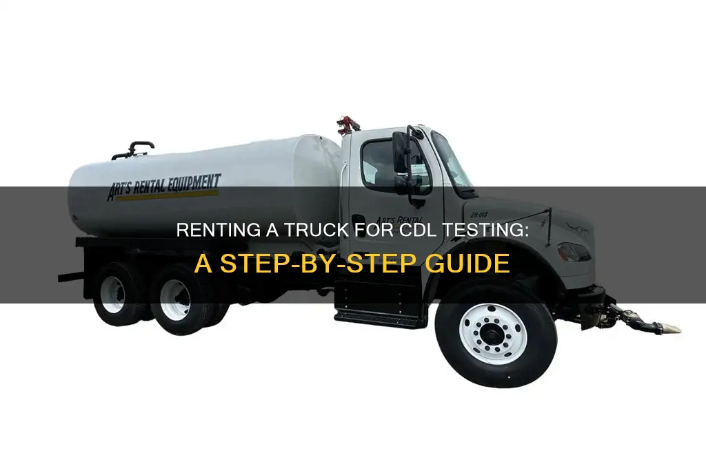 how to rent a truck for cdl testing