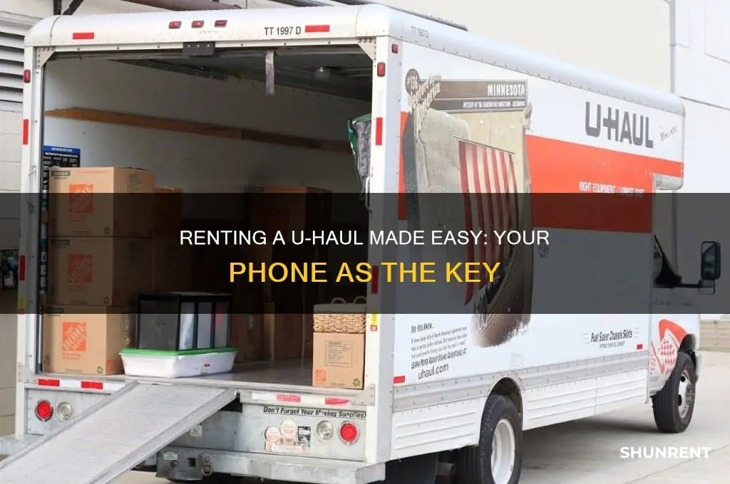how to rent a u haul with your cell phone