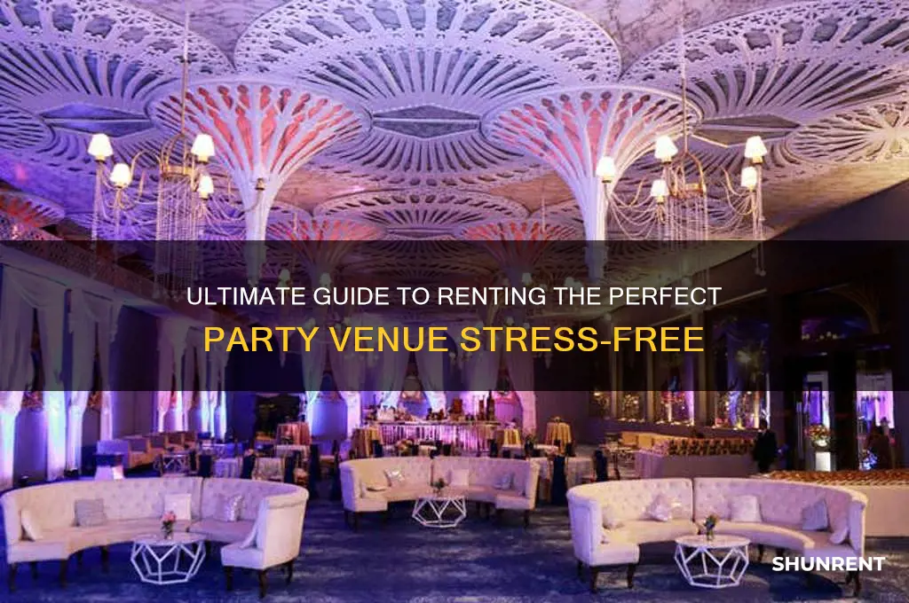 how to rent a venue for a party