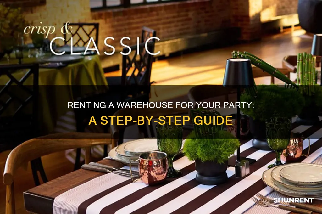 how to rent a warehouse for a party