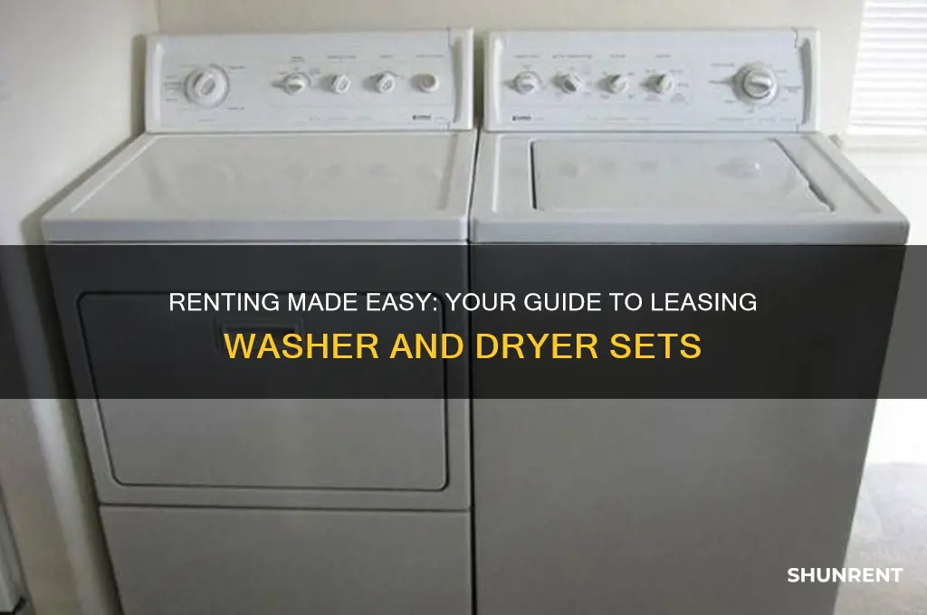 how to rent a washer and dryer