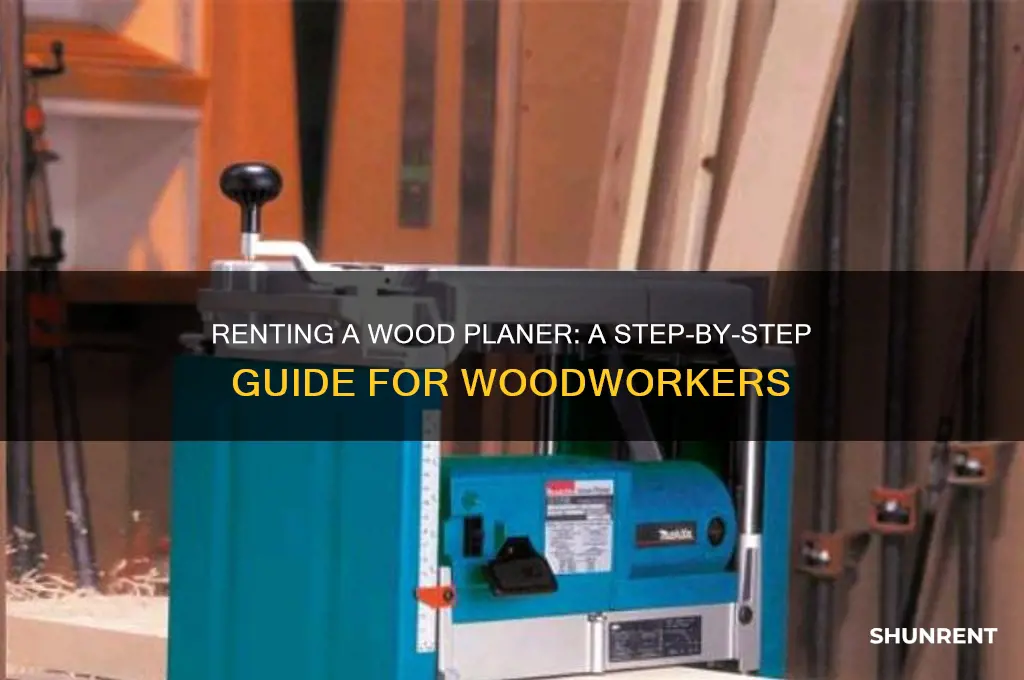 how to rent a wood planer machine