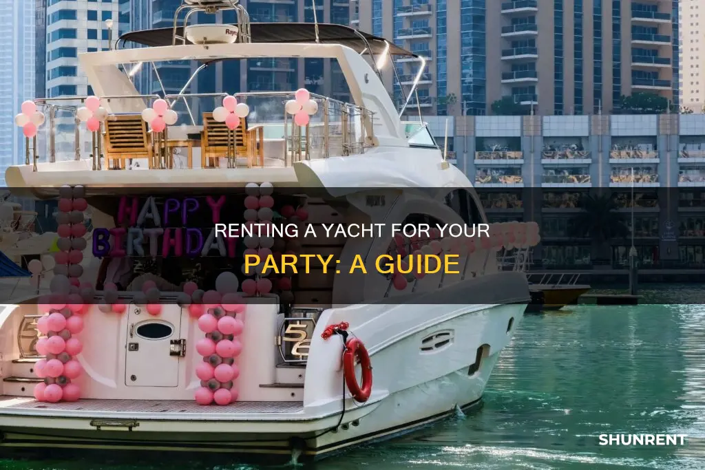 how to rent a yacht for a party