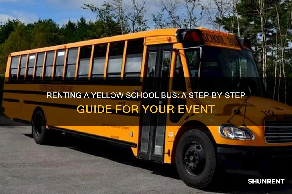 how to rent a yellow school bus