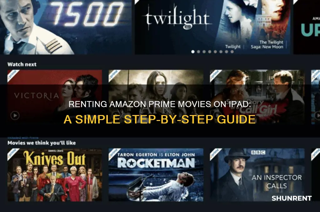 how to rent amazon prime on ipad