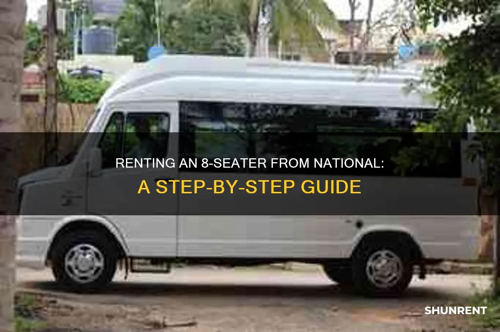 how to rent an 8 seater from national