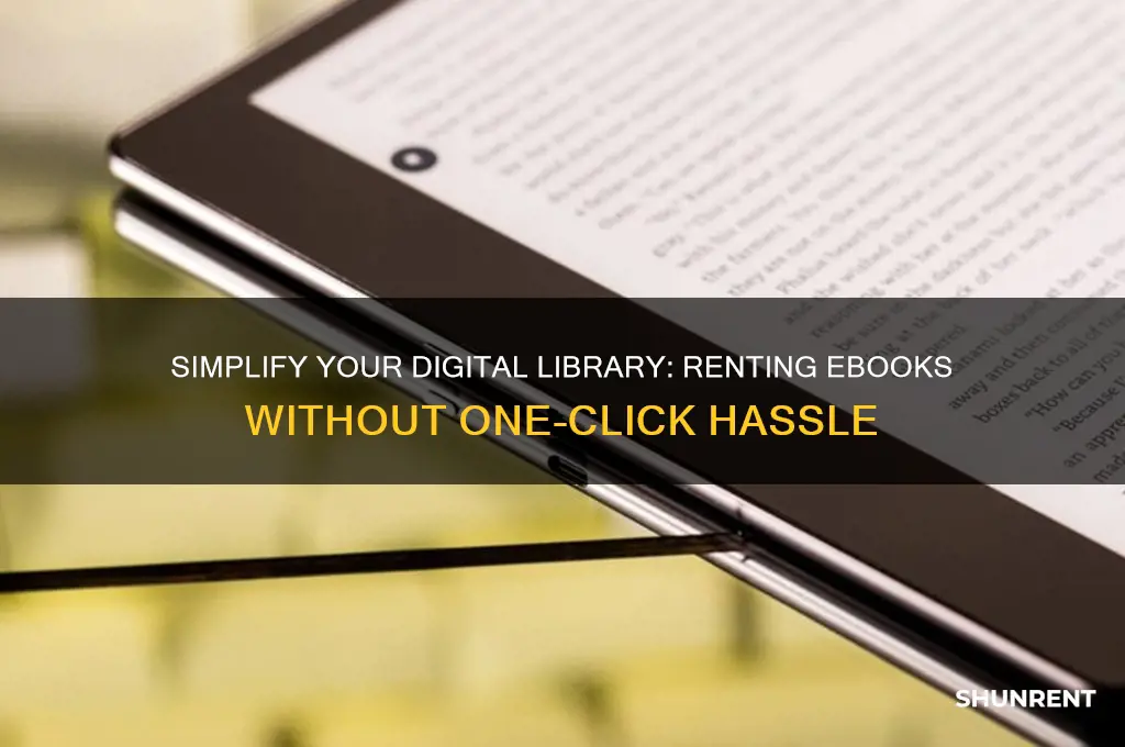how to rent an ebook without one click