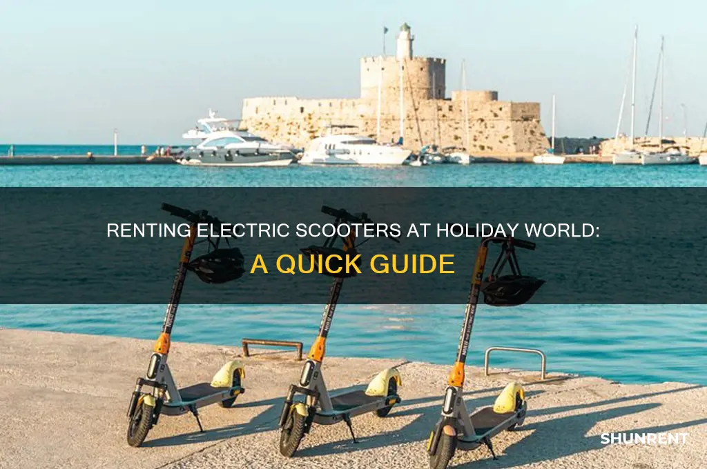 how to rent an electric scooter at holiday world