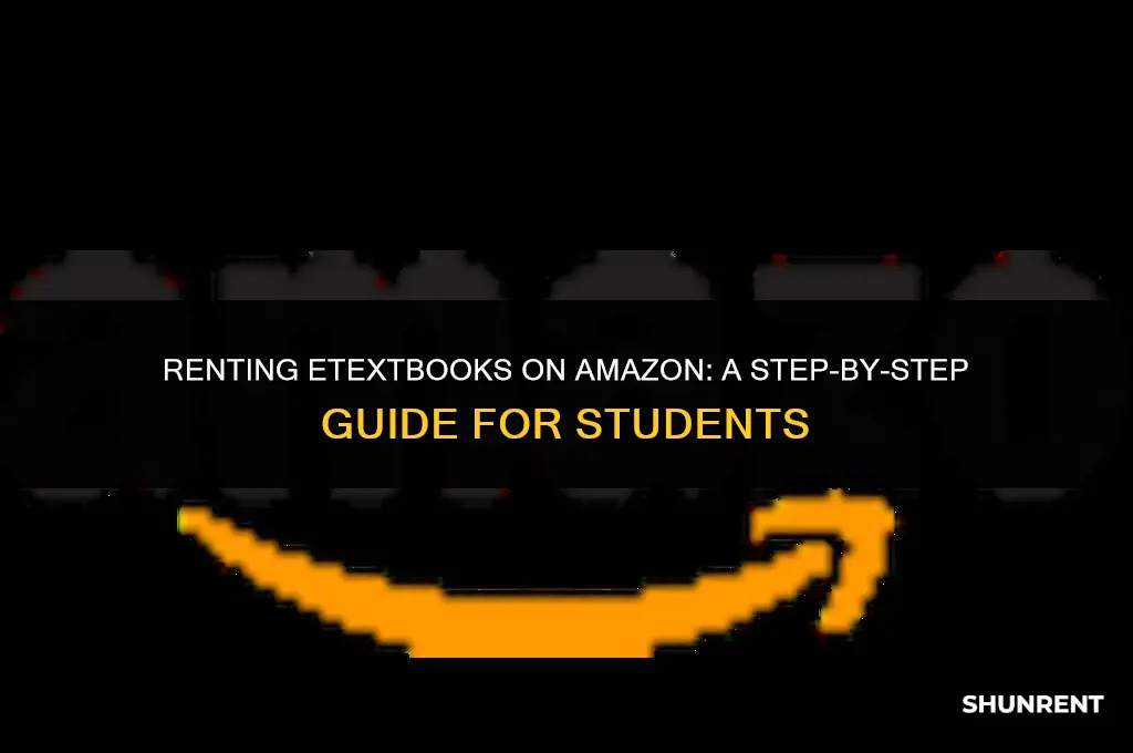 how to rent an etextbook on amazon