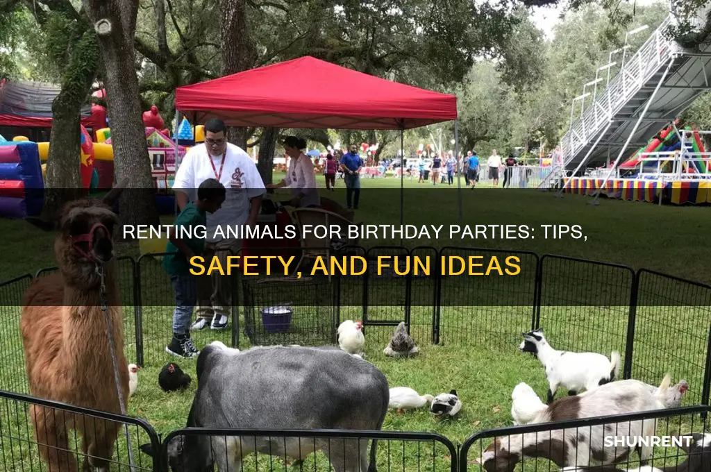 how to rent animals for a birthday party