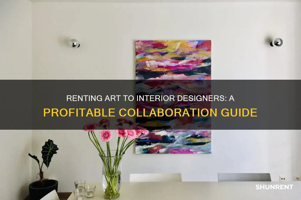 how to rent artwork to interior design firms