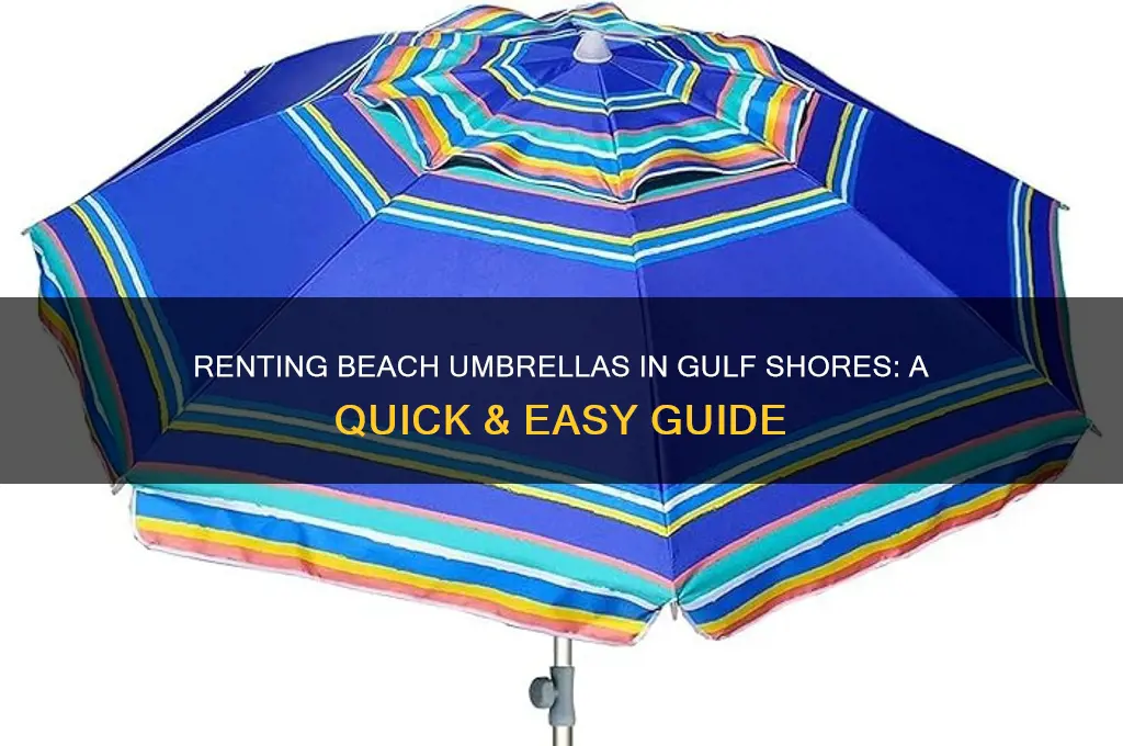 how to rent beach umbrella gulf shores al