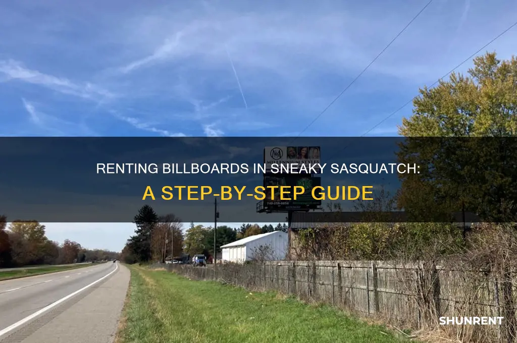 how to rent billboard in sneaky sasquatch