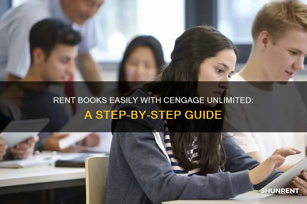 how to rent book under cengage unlimited