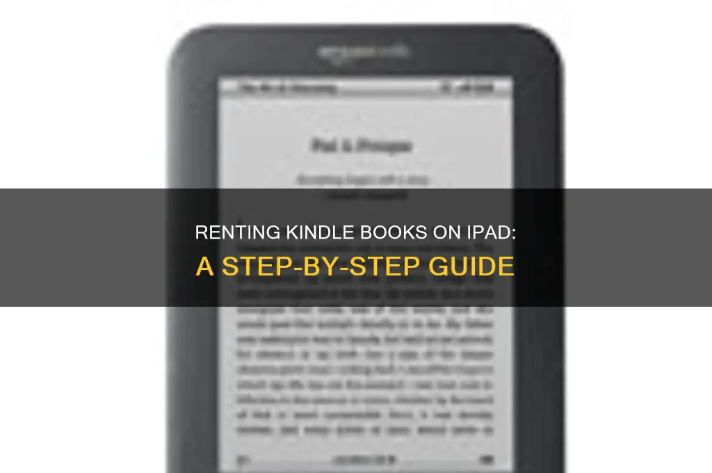 how to rent books on kindle ipad app