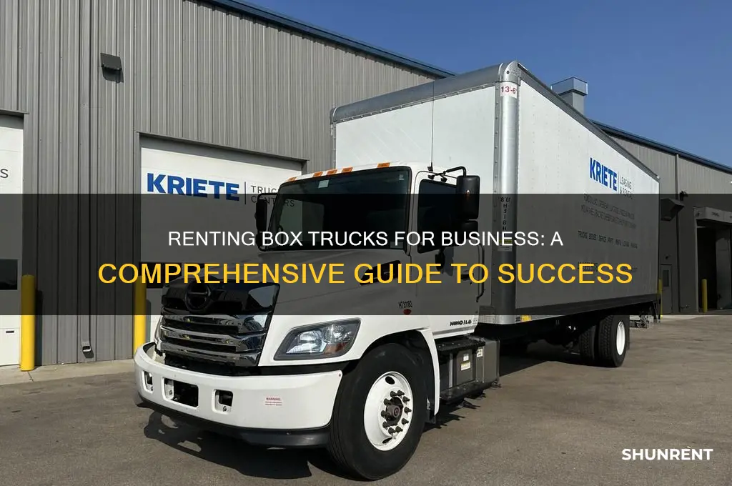 how to rent box trucks for business