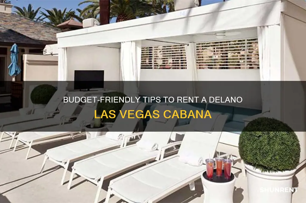 how to rent cabana at delano las vegas for cheap