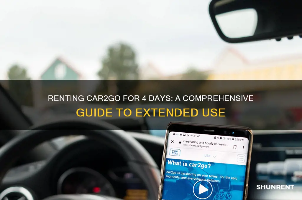 how to rent car2go for 4 days