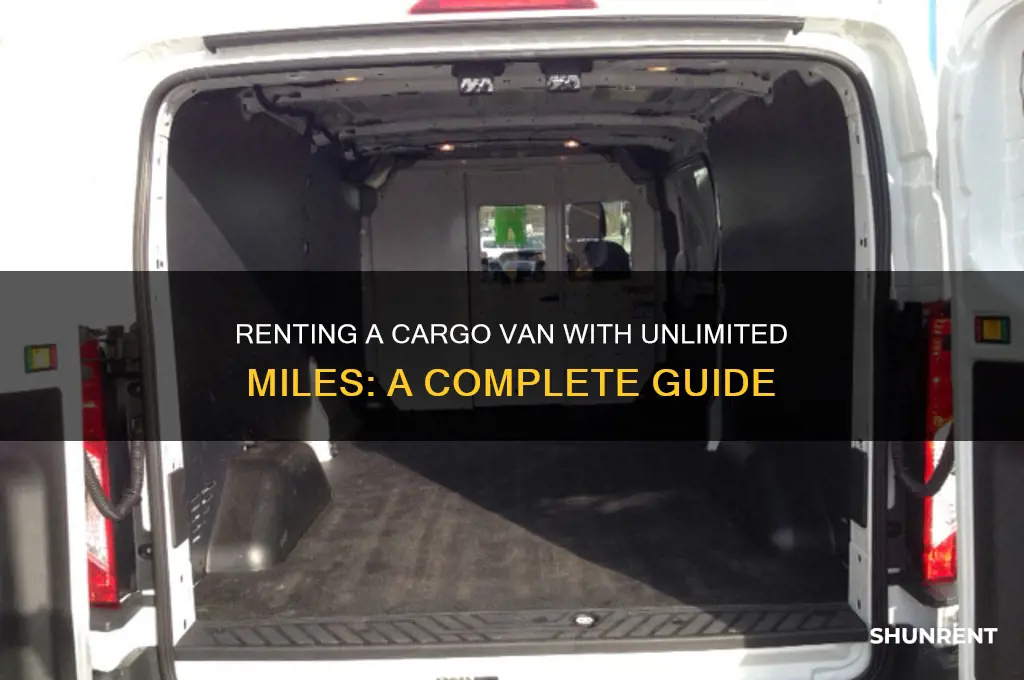 how to rent cargo van 1 wat with unlimited miles