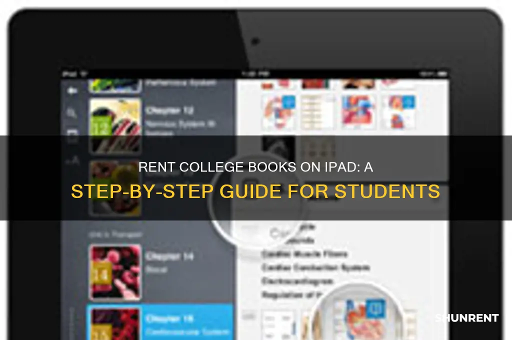 how to rent college books on ipad